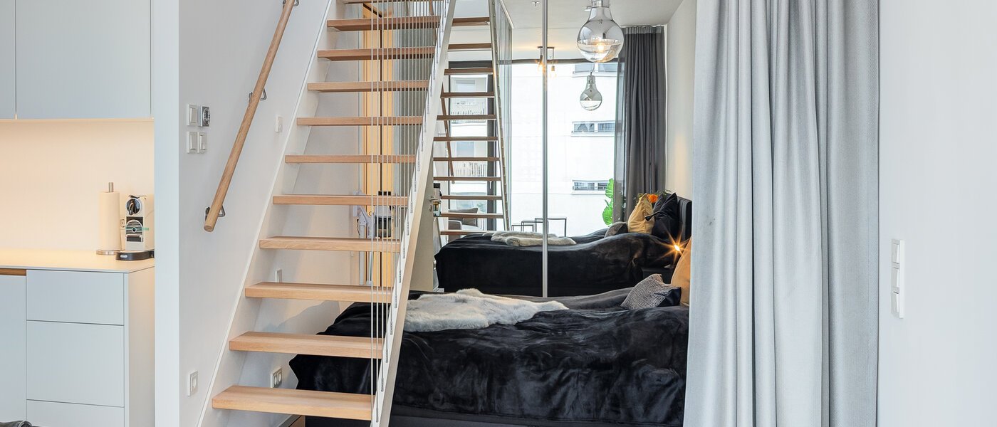 roof terrace apartment München Neuhausen 04 sleeping area 14699