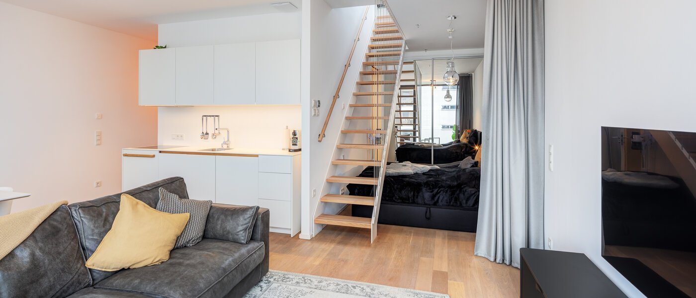 roof terrace apartment München Neuhausen 06 living area 14699