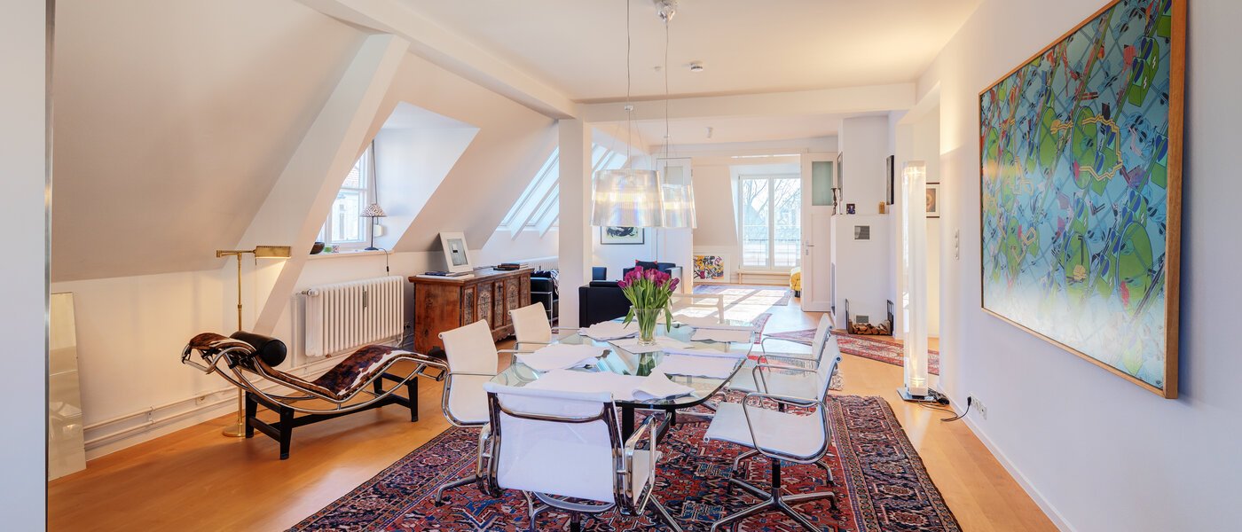 roof terrace apartment München Schwabing-West 02 living area 14731