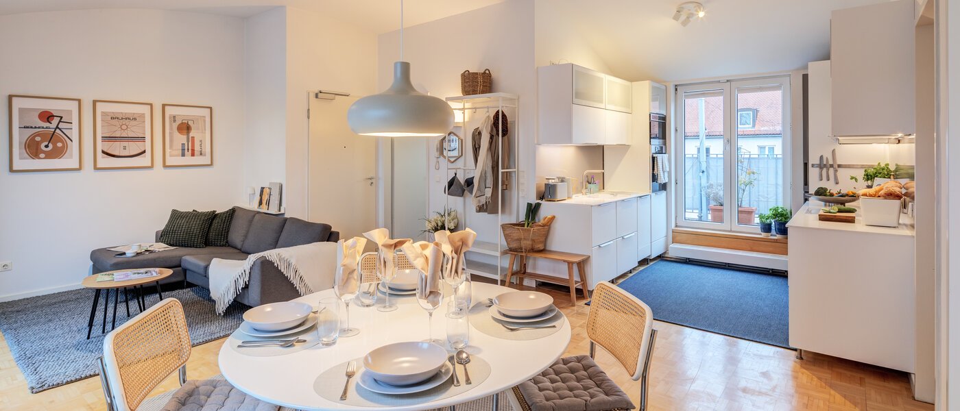 roof terrace apartment München Maxvorstadt 05 living area 14758