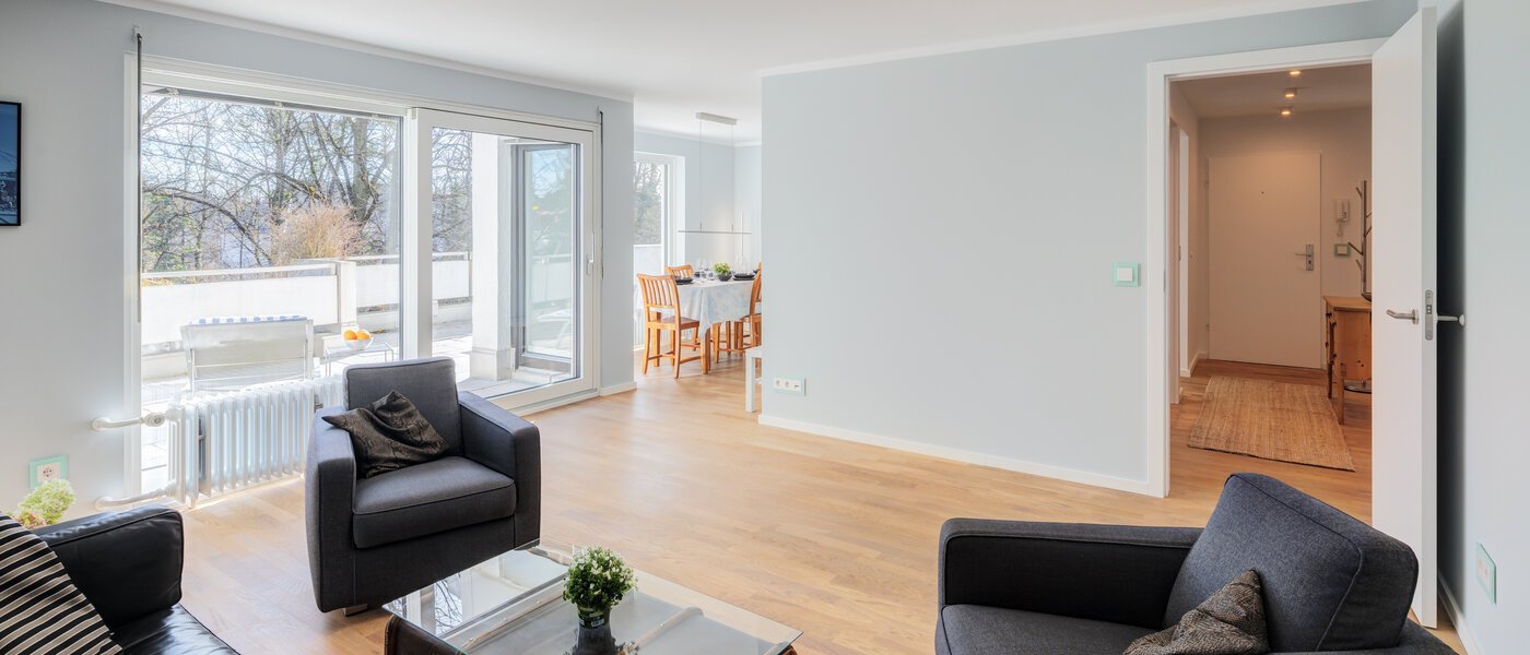 roof terrace apartment München Nymphenburg 03 living area 14775