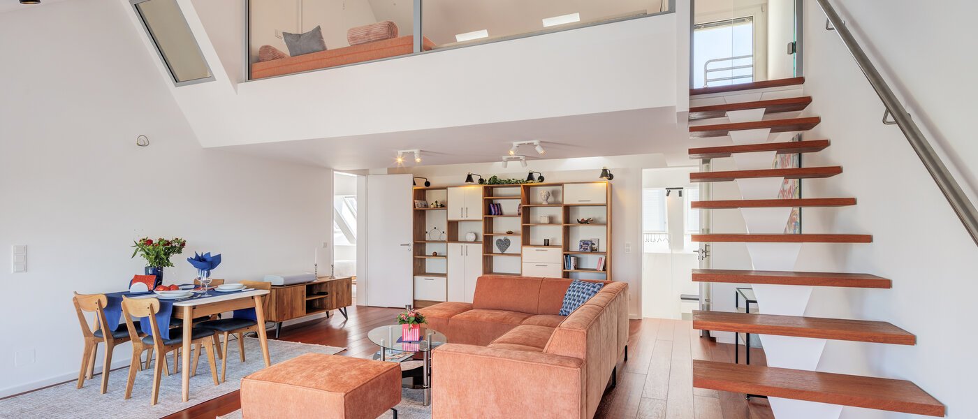 maisonette-gallery apartment München Maxvorstadt 04 living area 14785