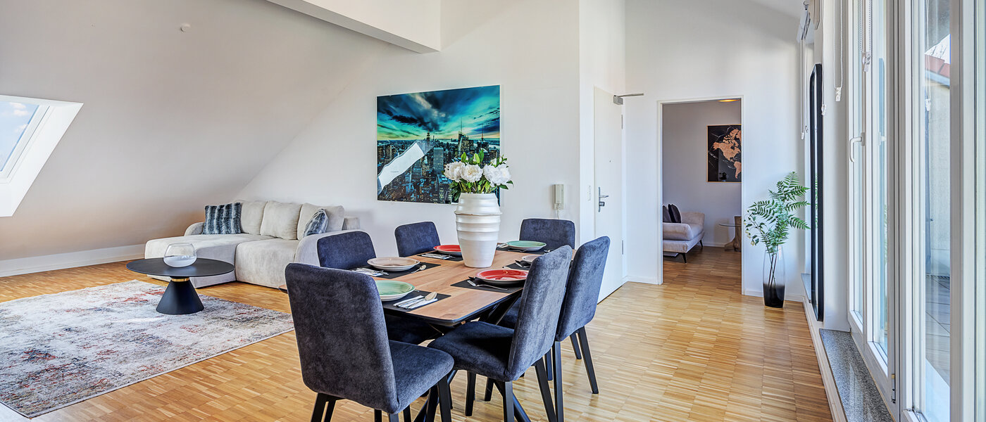 roof terrace apartment Aschheim 01 living area 14787