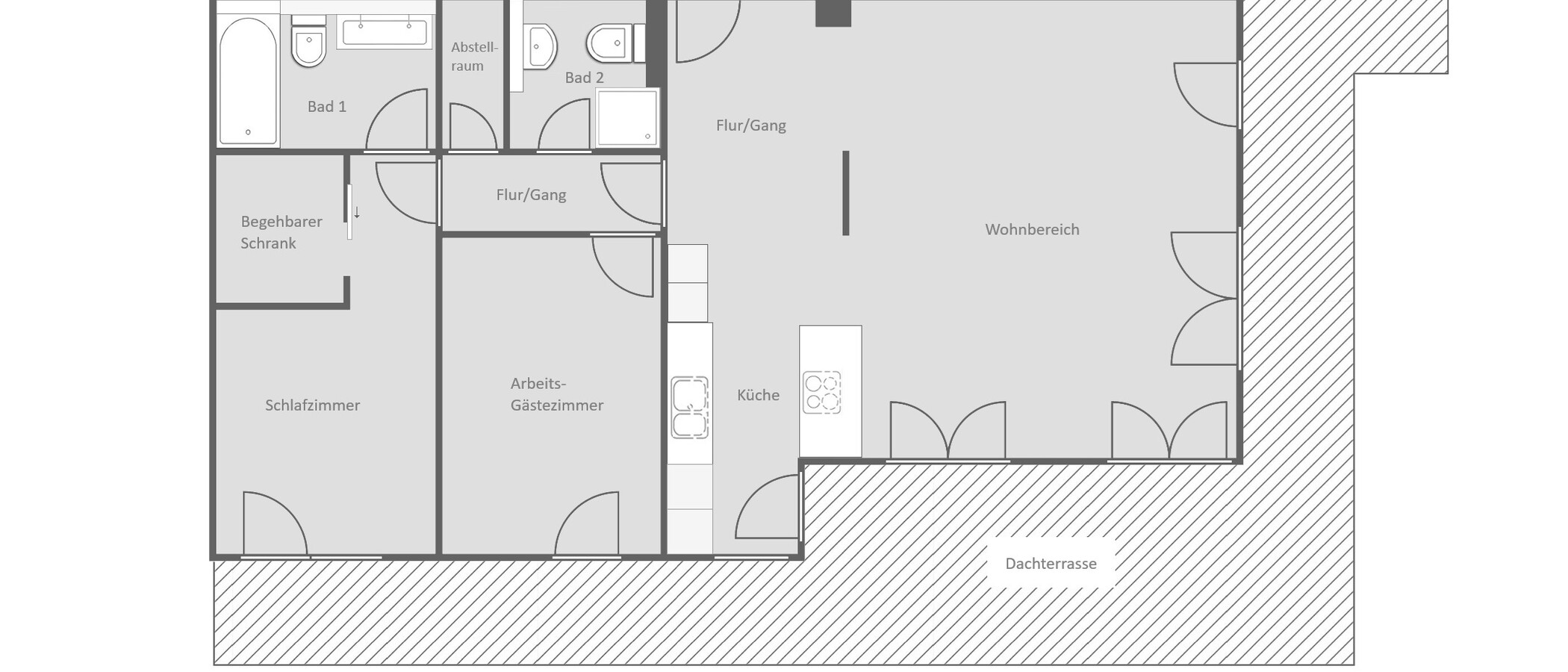 roof terrace apartment München Menterschwaige 01 floor plan 14914