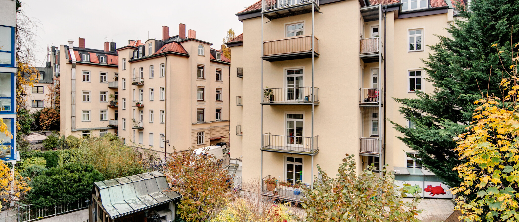 apartment München Schwabing (rechts der Leopoldstraße) 02 view 1976