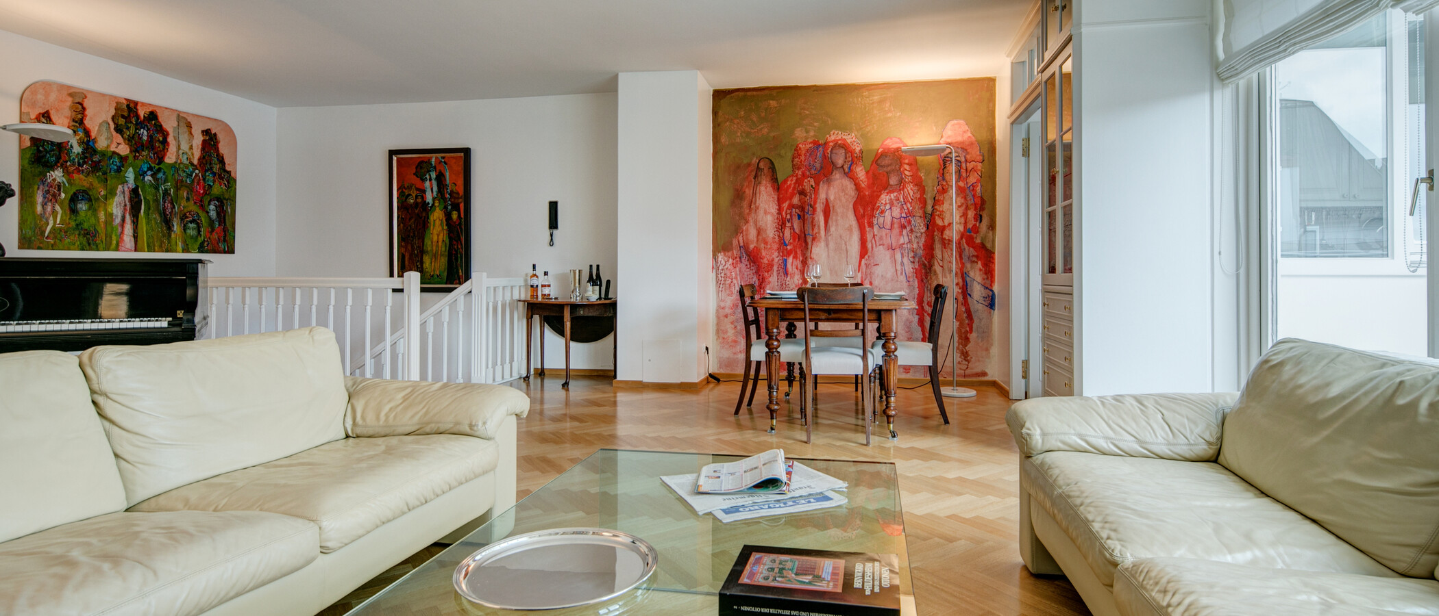 roof terrace apartment München Schwabing (rechts der Leopoldstraße) 04 living room 2693