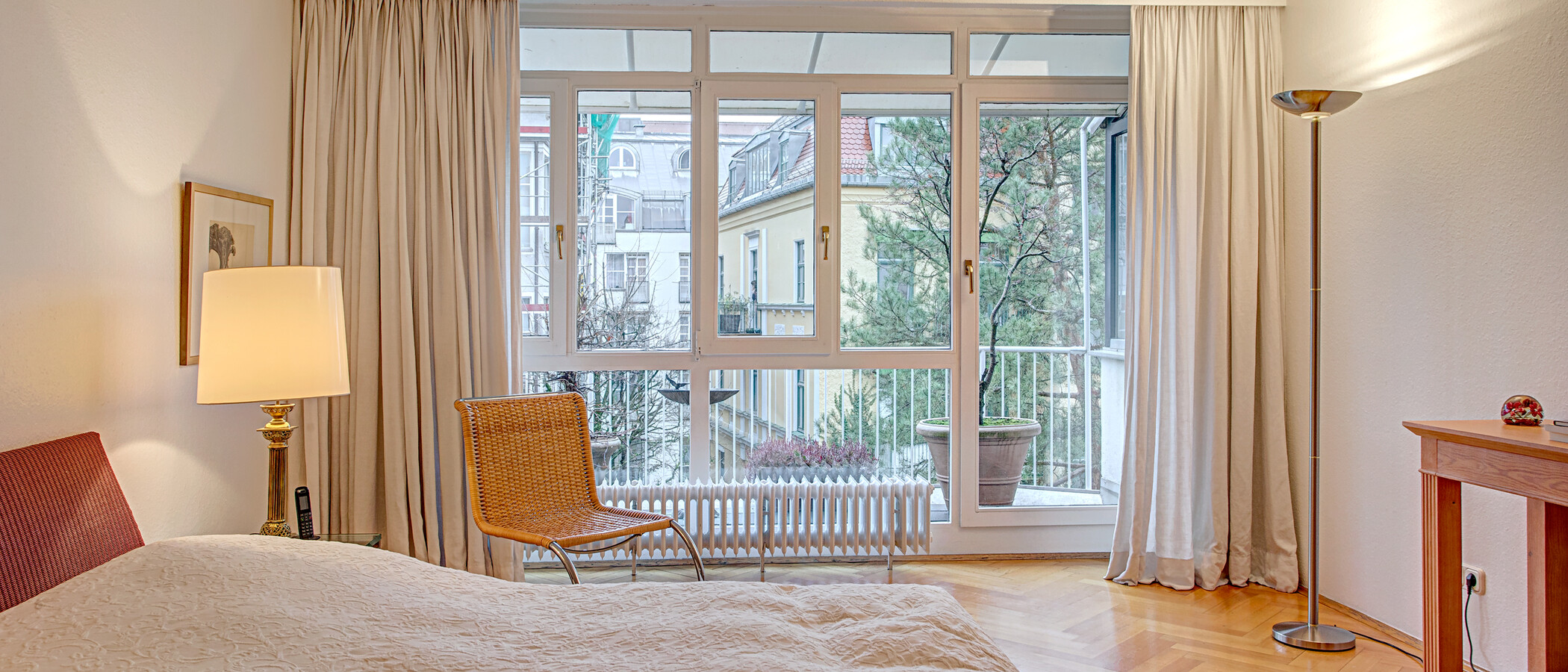 roof terrace apartment München Schwabing (rechts der Leopoldstraße) 01 sleeping area 2693