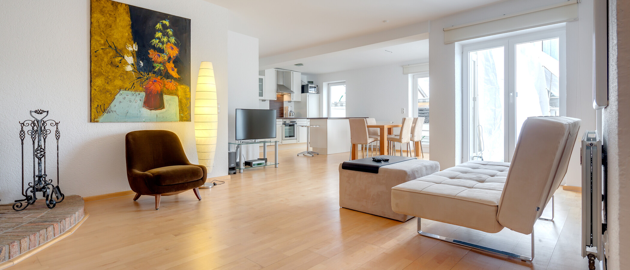 roof terrace apartment München Lehel 01 living area 2849