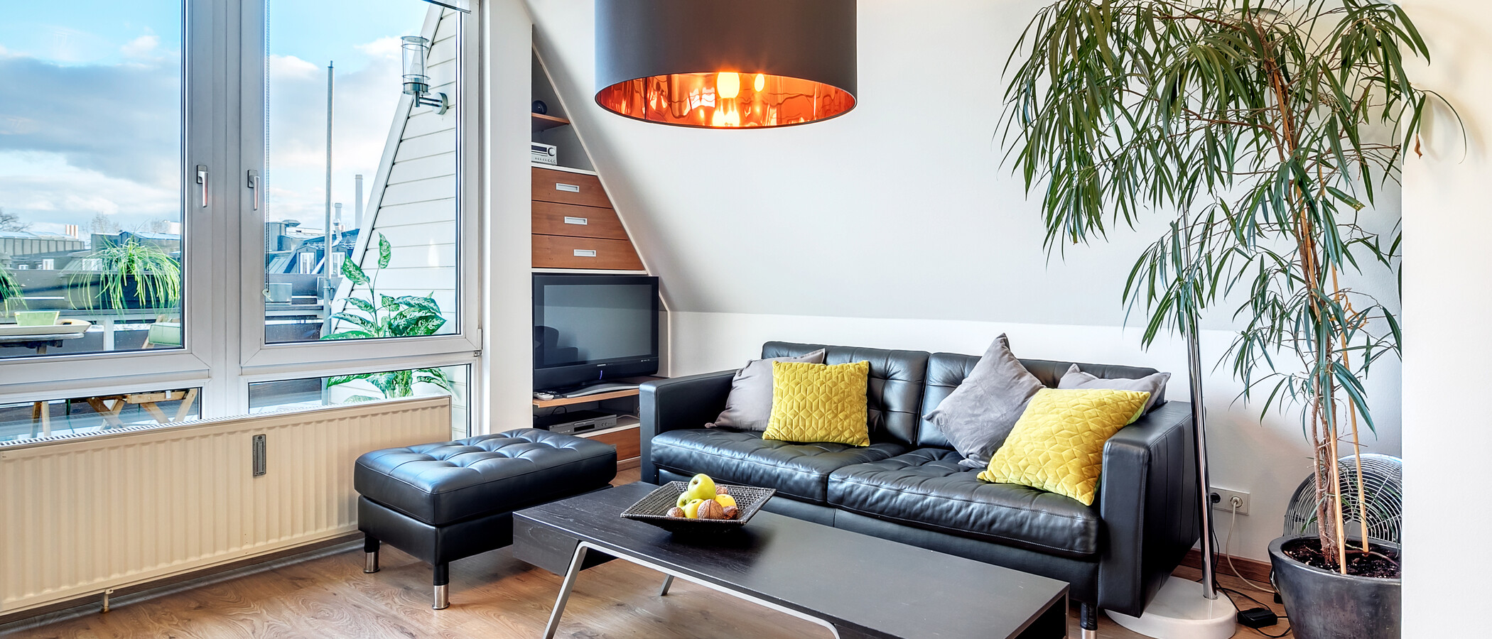 roof terrace apartment München Isarvorstadt 01 living room 5524