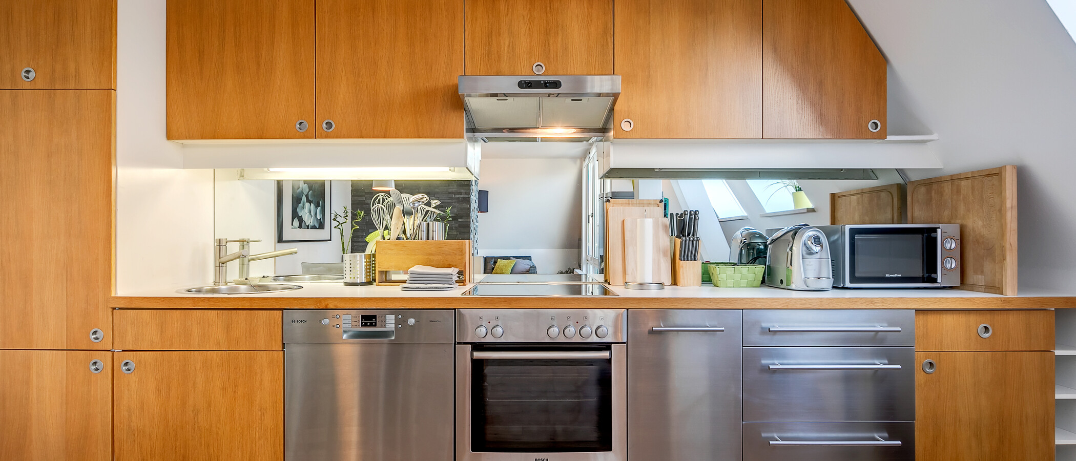 roof terrace apartment München Isarvorstadt 02 kitchen 5524