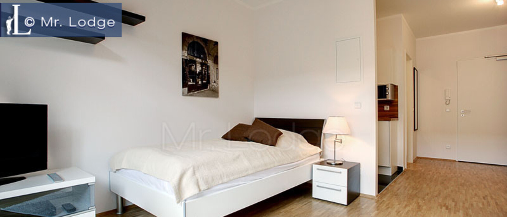 studio München Schwabing (rechts der Leopoldstraße) 01 sleeping area 5562