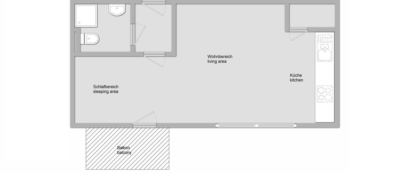 studio München Maxvorstadt - Universitätsviertel 01 floor plan 6205