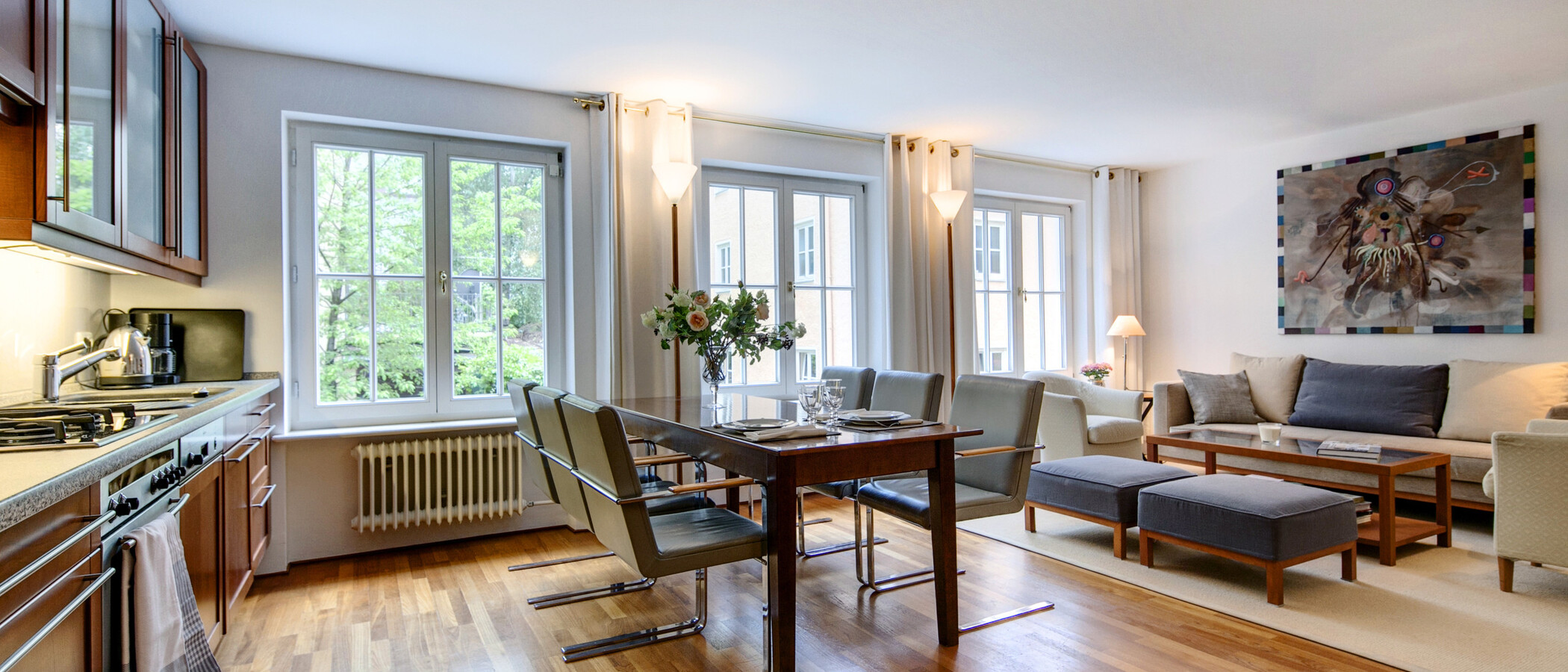 maisonette München Schwabing (rechts der Leopoldstraße) 01 living room 6884