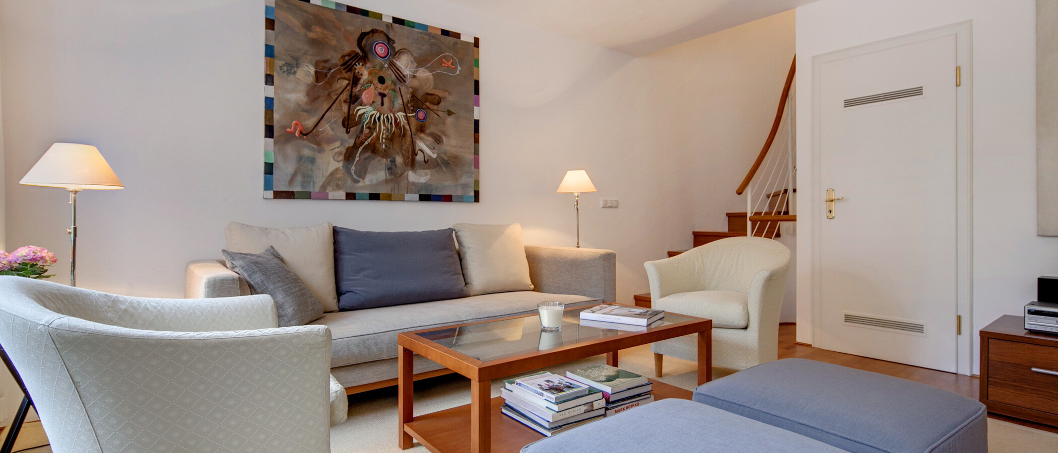 maisonette München Schwabing (rechts der Leopoldstraße) 03 living room 6884