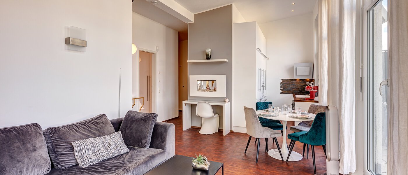 roof terrace apartment München Fasanerie 03 living area 6919