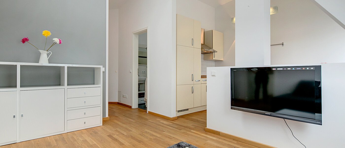 attic apartment München Neuhausen 03 living room 7084