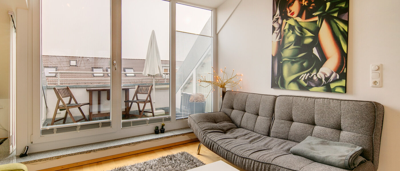 roof terrace apartment München Untermenzing 01 living room 7372