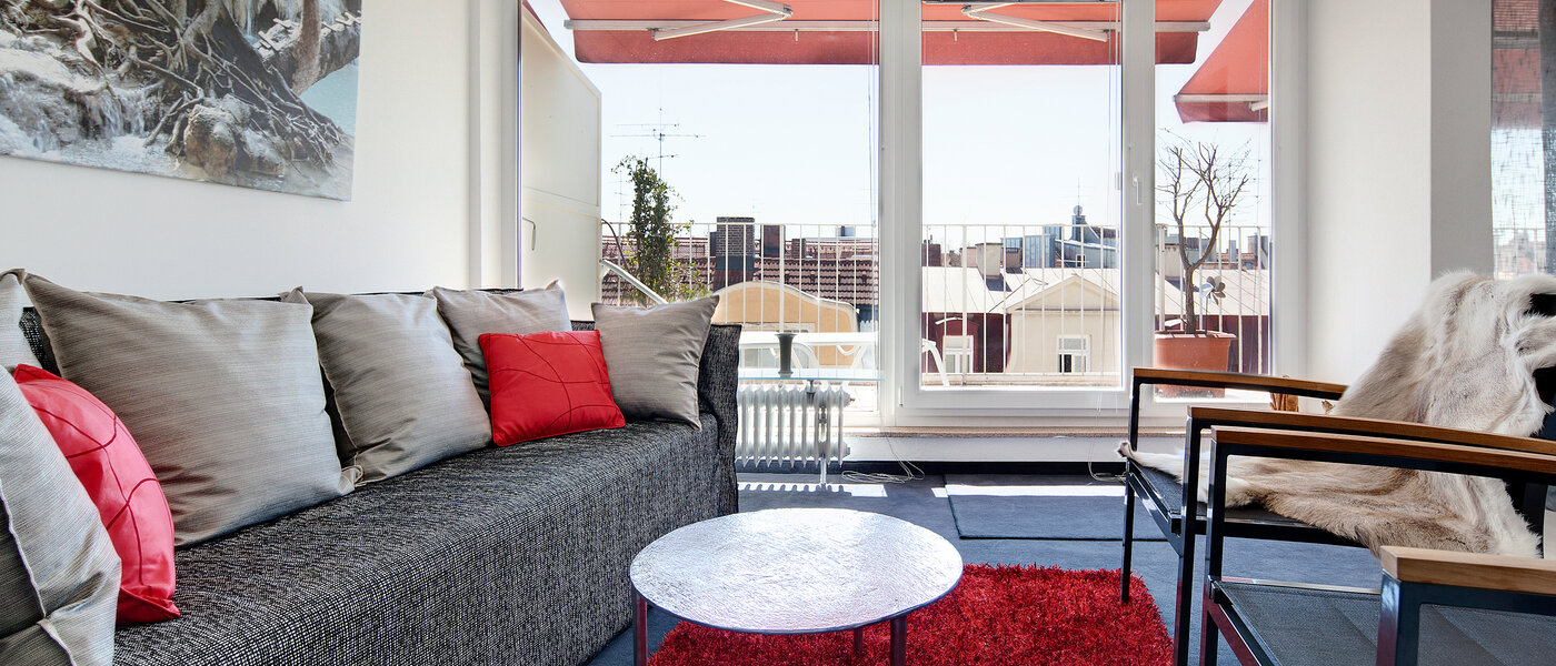 roof terrace apartment München Schwabing-West (rund um den Hohenzollernplatz) 01 living room 7704