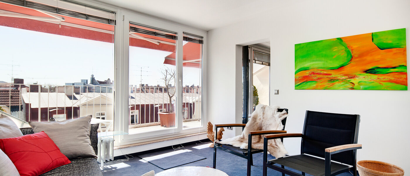 roof terrace apartment München Schwabing-West (rund um den Hohenzollernplatz) 04 living room 7704