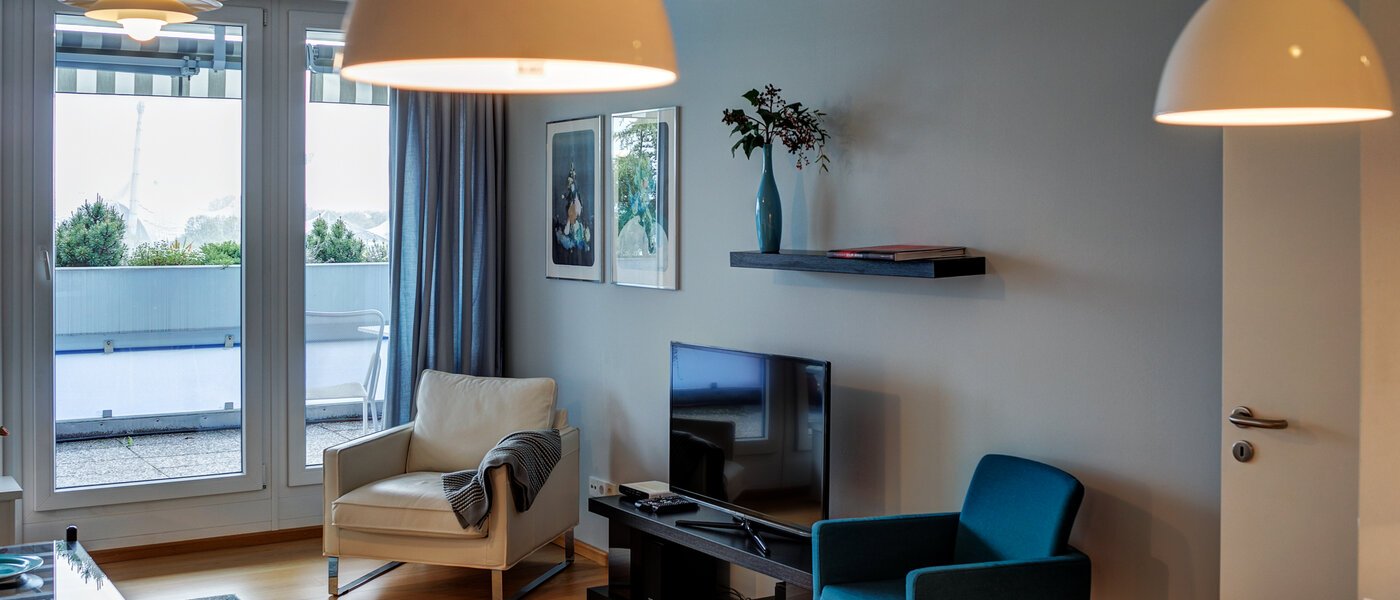 apartment München Olympiadorf 03 living room 7900