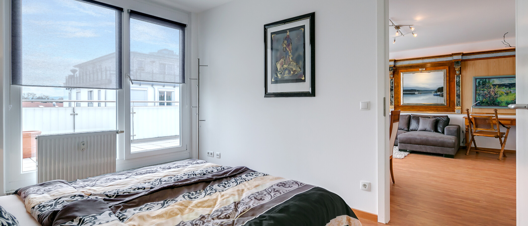 roof terrace apartment München Bogenhausen 02 sleeping area 8467