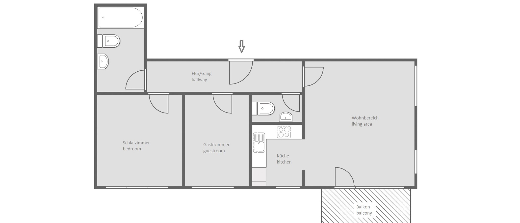 apartment München Maxvorstadt - Universitätsviertel 01 floor plan 8629