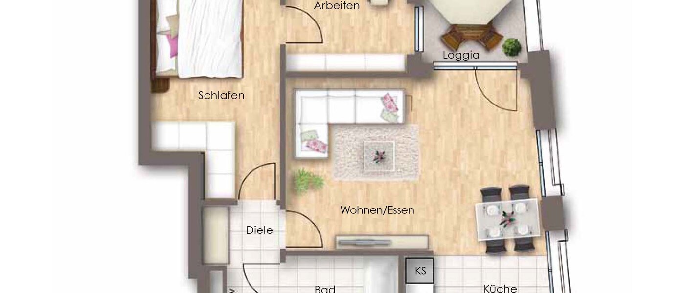 apartment München Obersendling 01 floor plan 9445