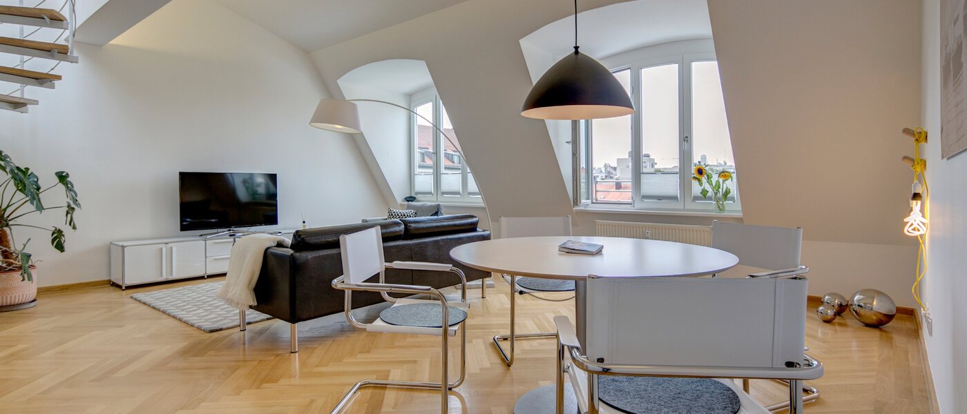 roof terrace apartment München Schwabing-Nord (zw. Belgrad- & Leopoldstraße) 03 living room 9584