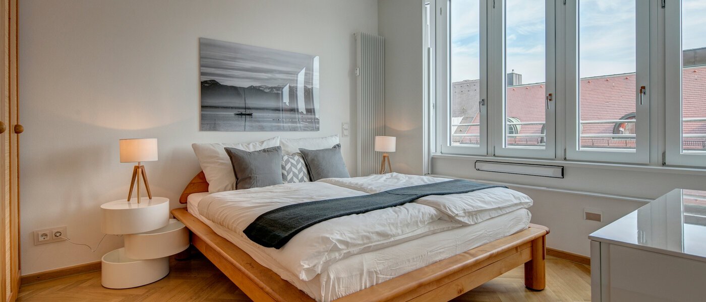 roof terrace apartment München Schwabing-Nord (zw. Belgrad- & Leopoldstraße) 01 sleeping area 9584