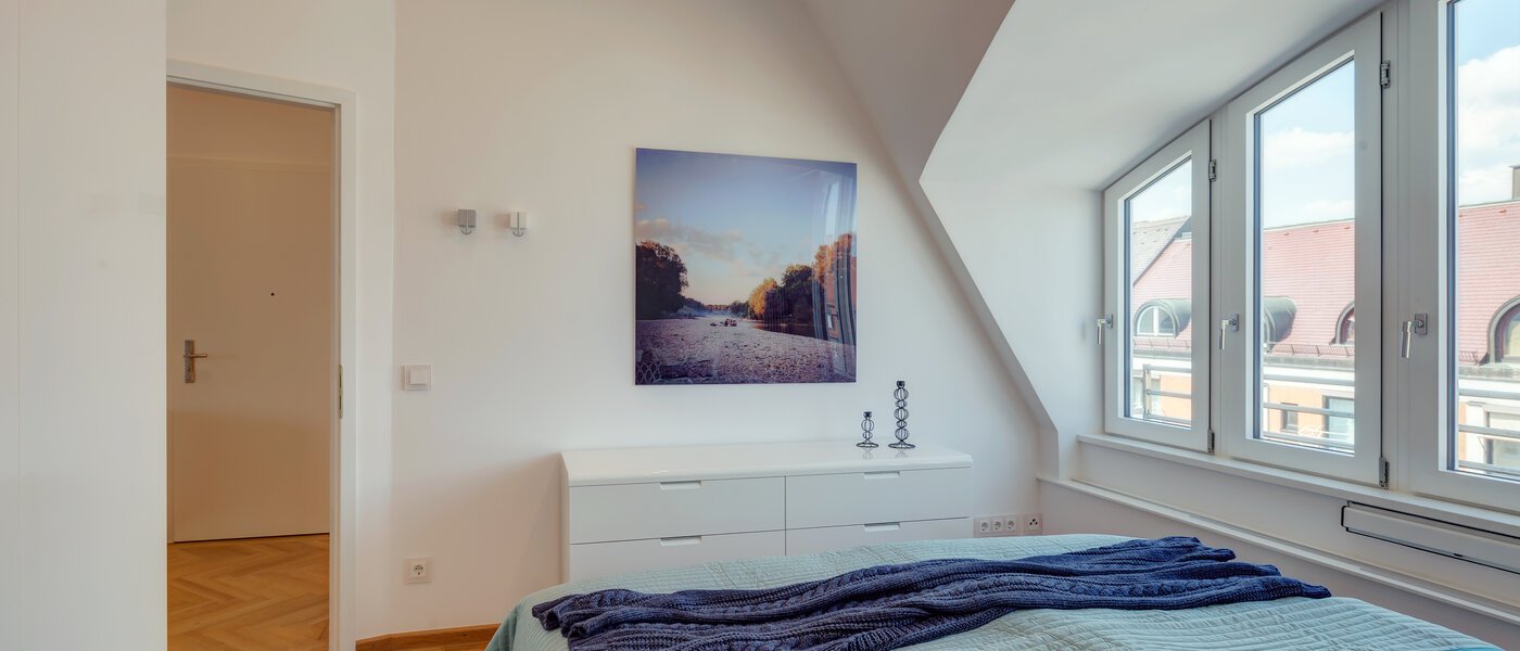 roof terrace apartment München Schwabing 04 sleeping area 9602