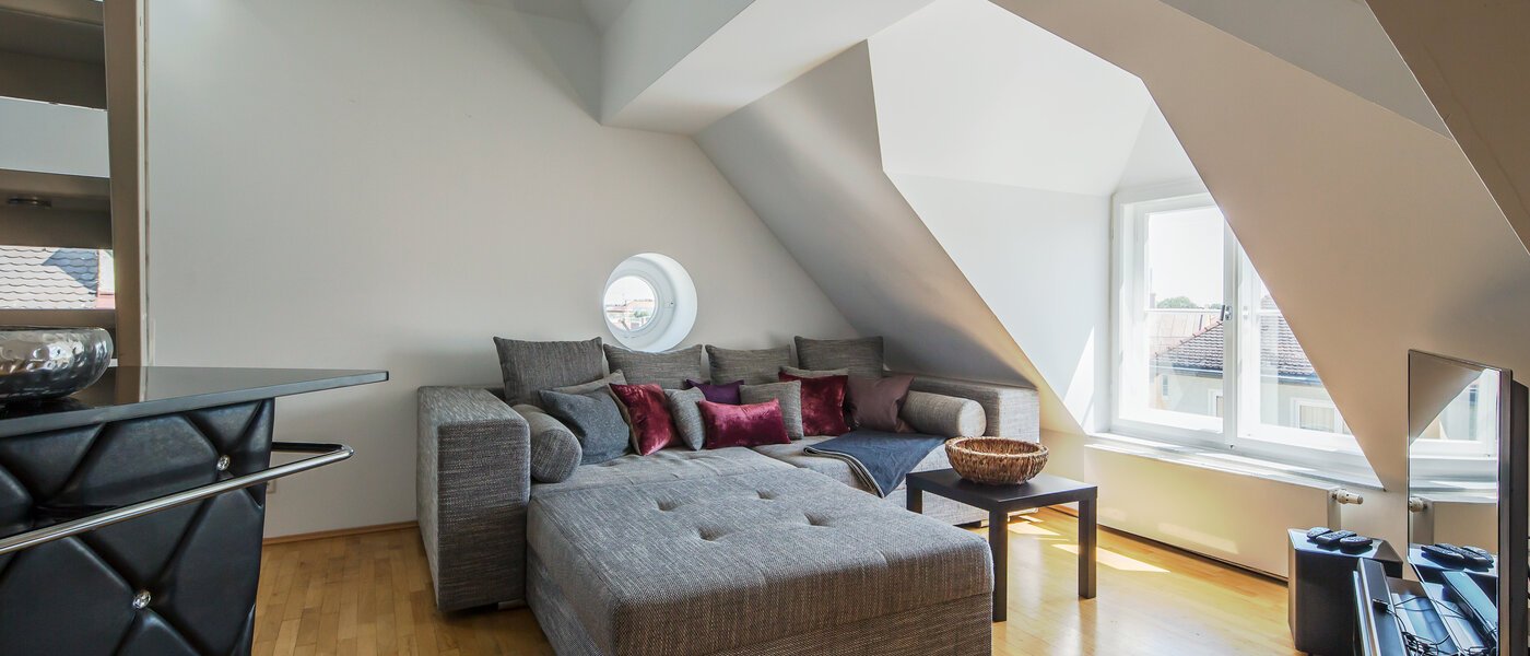 roof terrace apartment München Maxvorstadt - Universitätsviertel 04 living room 9606