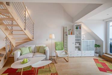 Bright gallery apartment with roof terrace