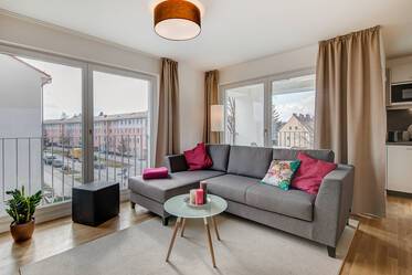 High-quality, modern apartment with balcony