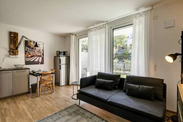 Very beautiful 1.5-room apartment with like new furniture, near Messestadt Riem