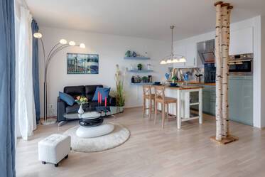 New building 2018: Like new furnished 2-room apartment in Freiham - only 1 minute from S-Bahn S8