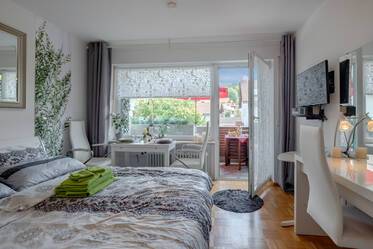 Modernly furnished 1-room apartment with charming balcony in Herrsching, southwest of Munich