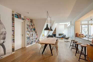 Exclusive 3-room maisonette apartment with roof-terrace