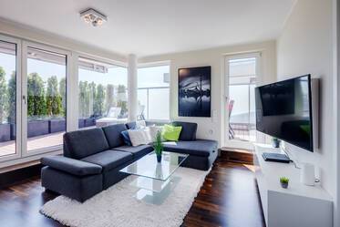 Modern 3-room roof terrace apartment at the Hirschgarten