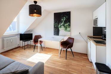Furnished attic apartment in Maxvorstadt