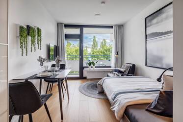 Furnished city apartment with balcony for rent