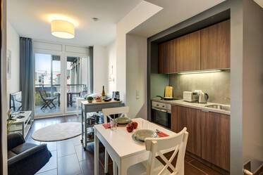 High-quality 1-room apartment with balcony for rent