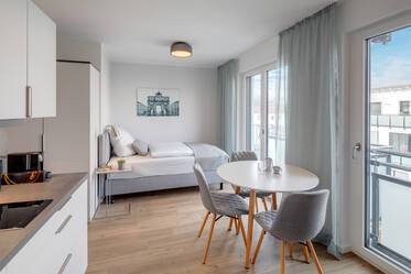 First occupancy: new apartment with balcony