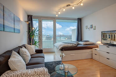 With south-balcony, pool and mountain view