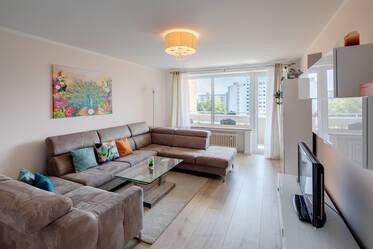 Quiet and green residential area with tree stock