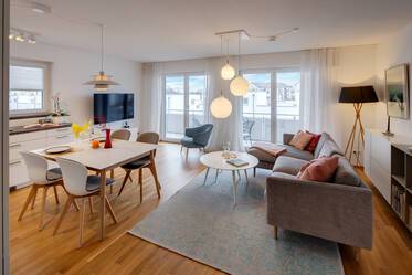 Good location: 3-room apartment with garage