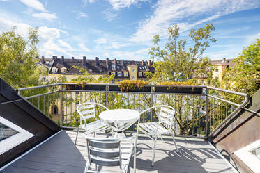 Attic apartment with two roof terraces