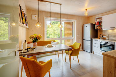 Unique apartment with wooden elements