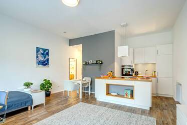 Extraordinary 1-room apartment with high ceilings