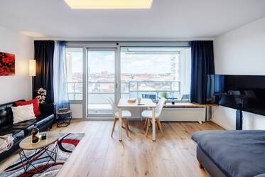Frehsly renovated with view over the city rooftops