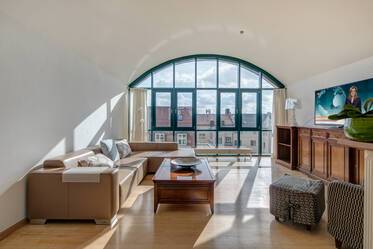 Penthouse apartment with terrace and view over the roofs